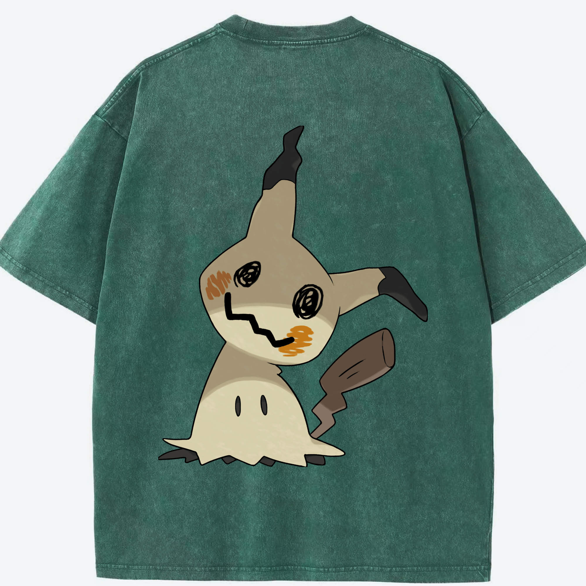 （画像用） ポケットモンスター Pokémon 綿100% ヴィンテージ風 半袖Tシャツ（背面プリント）
